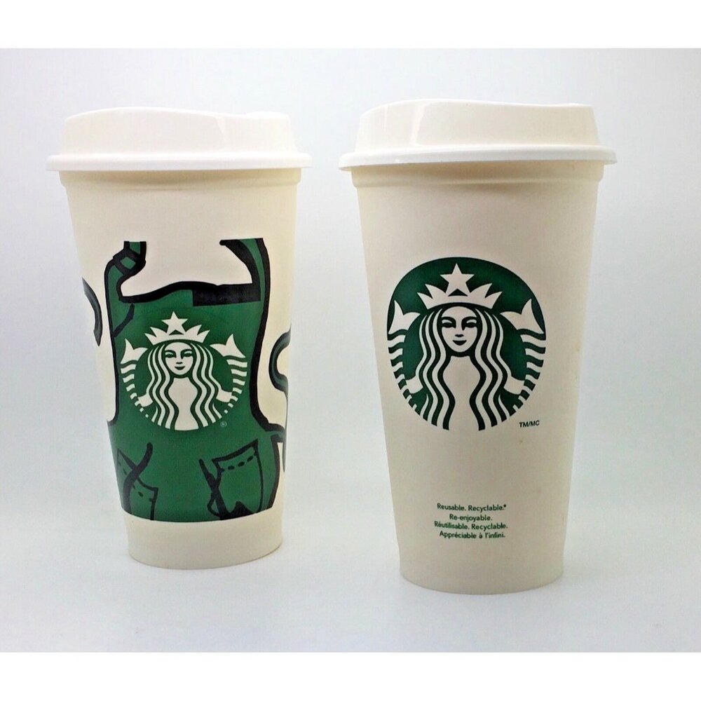 Starbucks Reusable  Plastic Travel Tumbler Mug 16 oz 473 ml Grande 2012 2013